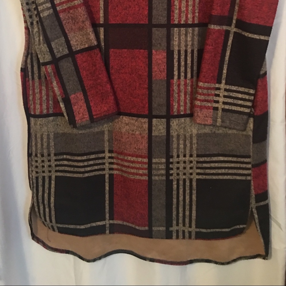 Multi color plaid tunic dress